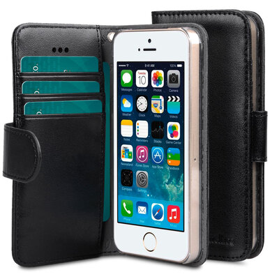 Melkco Wallet iPhone SE/5S hoesje Zwart