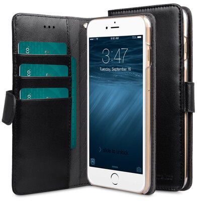 Melkco Wallet iPhone 6/6S hoesje Zwart
