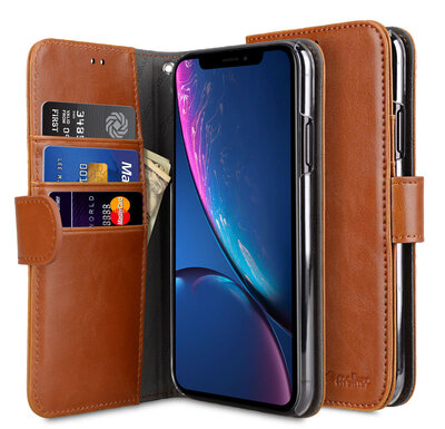 Melkco Wallet iPhone XR hoesje Bruin