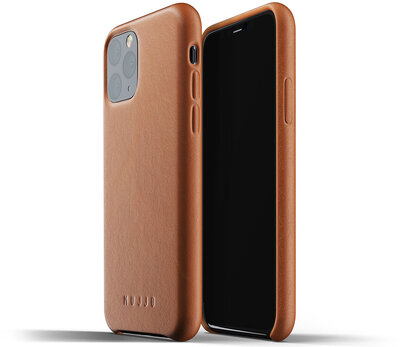 Mujjo Leather case iPhone 11 Pro hoesje Tan