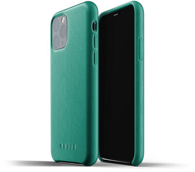 Mujjo Leather case iPhone 11 Pro hoesje Groen