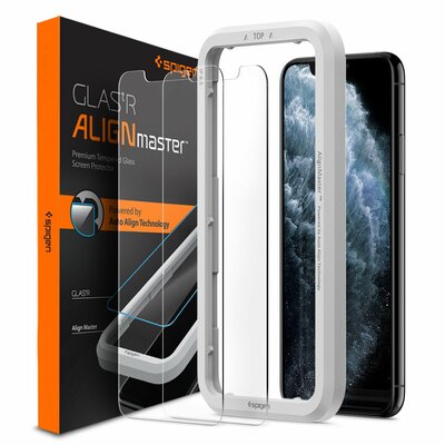Spigen GlastR 2-pack Align iPhone 11 Glass screenprotector