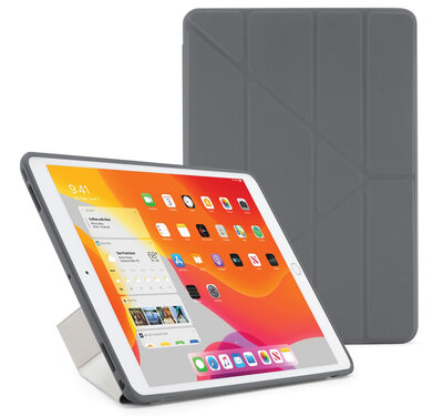Pipetto Origami TPU iPad 2019 10,2 inch hoesje Grijs