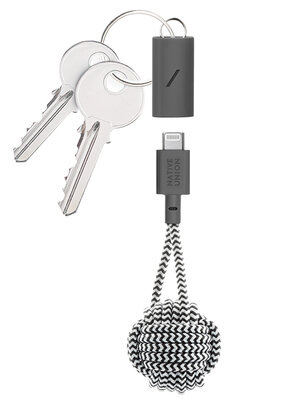 Native Union Kevlar Key USB-C naar Lightning kabel Zebra