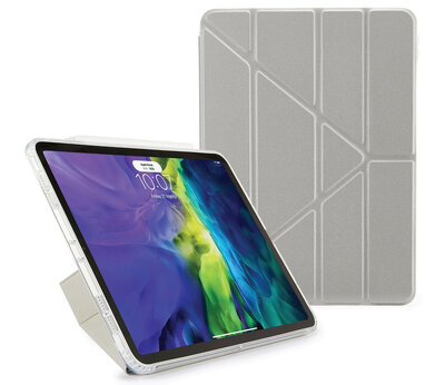 Pipetto Origami TPU iPad Pro 11 inch 2020 hoesje Zilver