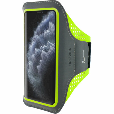 Mobiparts Comfort iPhone 11 Pro sportband  Neon Groen
