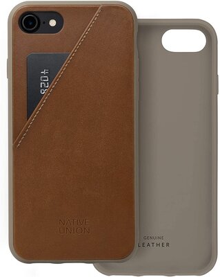 Native Union Clic Card iPhone SE 2020 hoesje Bruin