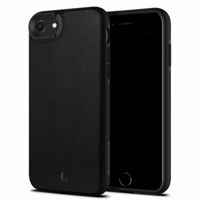 Spigen Ciel Leather iPhone SE 2020 hoesje Zwart