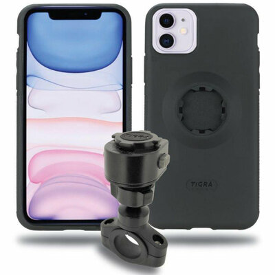 Tigra FitClic MountCase iPhone 11 motor fietshouder Zwart