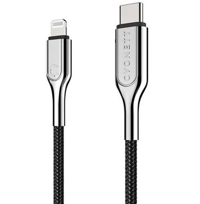 Cygnett Armoured Braided Lightning USB-C kabel 1 meter Zwart