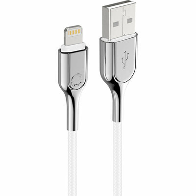 Cygnett Armoured Braided Lightning USB kabel 2 meter Wit