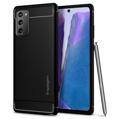 Spigen Rugged Armor Galaxy Note 20 hoesje Zwart