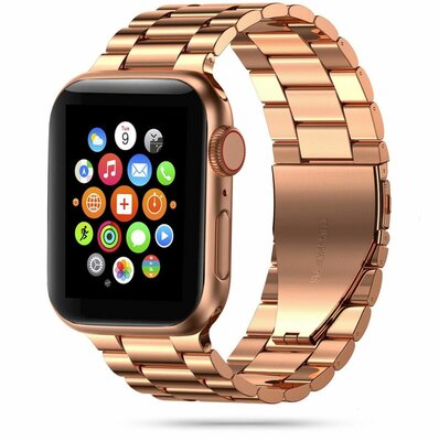 TechProtection Roestvrijstaal Apple Watch 49 / 45 / 44 mm bandje Rose Gold