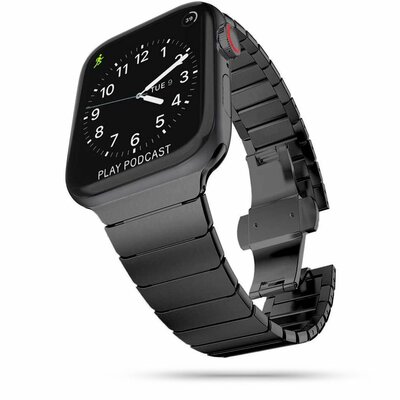 TechProtection Roestvrijstaal Links Apple Watch 44 / 42 mm bandje Zwart