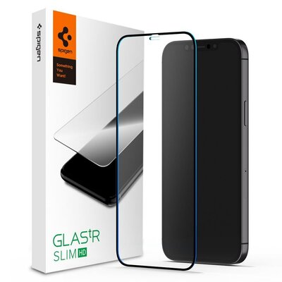 Spigen Full Cover iPhone 12 Pro / IPhone 12 glazen screenprotector