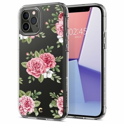 Spigen Ciel iPhone 12 Pro / iPhone 12 hoesje Pink Floral