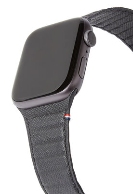 Decoded Magnetic Traction Leather Apple Watch 40 mm bandje Zwart
