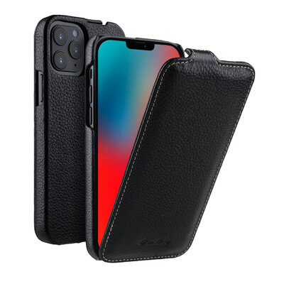 Melkco Leather Jacka iPhone iPhone 12 Pro Max hoesje Zwart