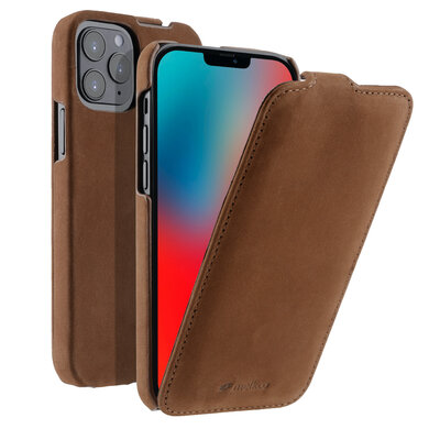 Melkco Leather Jacka iPhone iPhone 12 mini hoesje Bruin