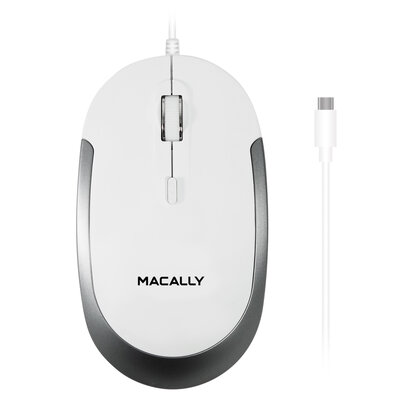 MacAlly UCDYNAMOUSE Optische USB-C muis Wit