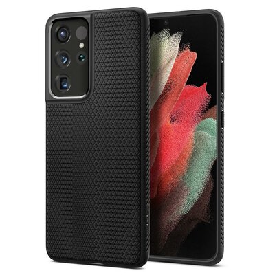 Spigen Liquid Air Galaxy S21 Ultra hoesje Zwart