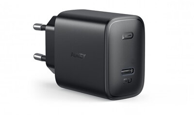 Aukey 18 watt USB-C thuis oplader Zwart