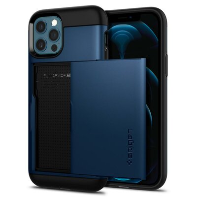 Spigen Slim Armor CS iPhone 12 Pro / iPhone 12 hoesje Blauw