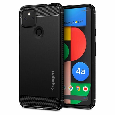 Spigen Rugged Armor Pixel 4A hoesje Zwart