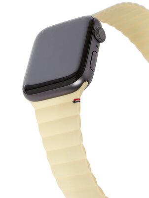 Decoded Silicone Magnetic Apple Watch 44 mm bandje Geel