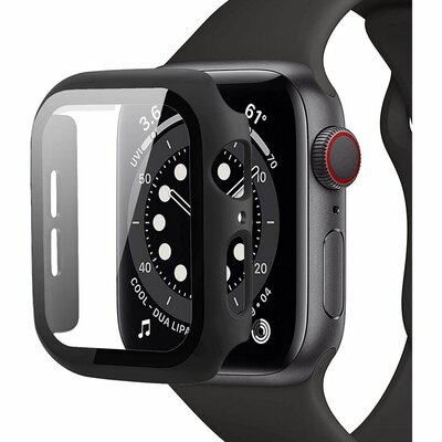 Tech Protection Full Body Apple Watch 44 mm screenprotector Zwart