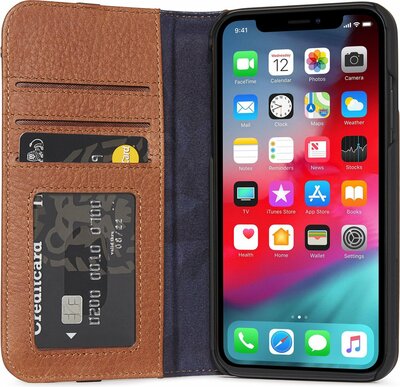 Decoded Leather Wallet iPhone XR hoesje Bruin