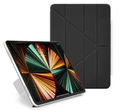 Pipetto Origami Luxe Folio iPad Pro 2021 12,9 inch hoesje Zwart