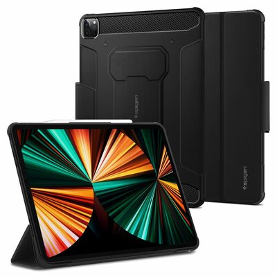 Spigen Rugged Armor Pro iPad Pro 2021 12,9 inch hoesje Zwart