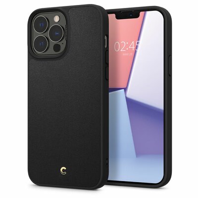 Spigen Ciel Leather iPhone 13 Pro Max hoesje Zwart