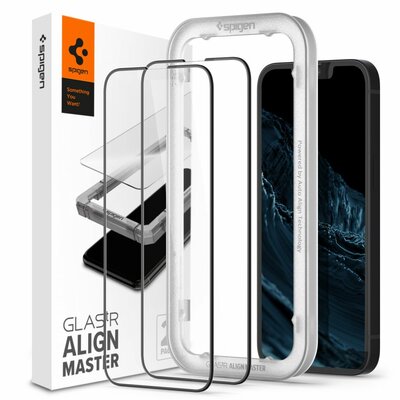 Spigen Edge to Edge Align iPhone 13 Pro Max glazen screenprotector 2 pack 