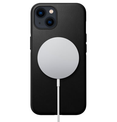 Nomad Leather&nbsp;MagSafe iPhone 13 hoesje Zwart