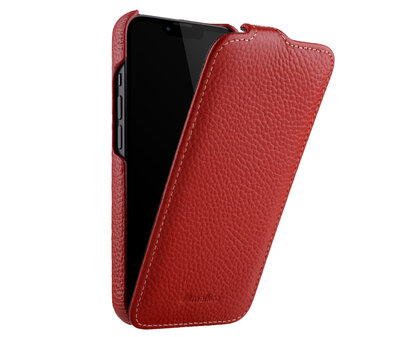 Melkco Leather Jacka iPhone 13 Pro hoesje Rood