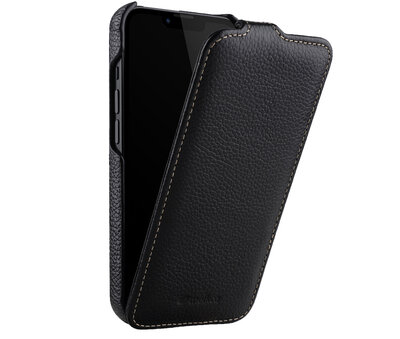 Melkco Leather Jacka iPhone 13 Pro Max hoesje Zwart LC