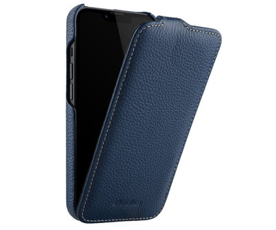 Melkco Leather Jacka iPhone 13 Pro Max hoesje Navy LC