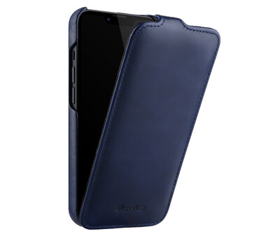 Melkco Leather Jacka iPhone 13 Pro Max hoesje Navy