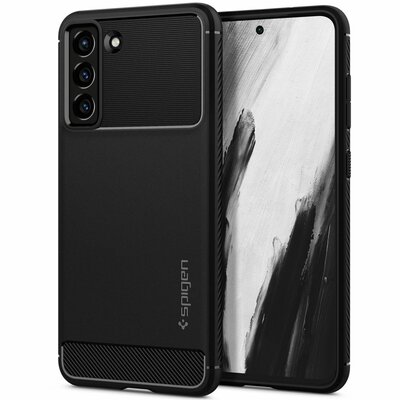 Spigen Rugged Armor Galaxy S21 FE hoesje Zwart