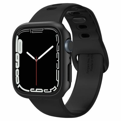 Spigen Thin Fit Apple Watch 45 mm hoesje Zwart