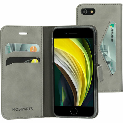 Mobiparts Classic Wallet iPhone SE 2022 / 2020 / 8 hoesje Grijs