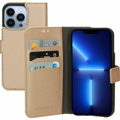 Mobiparts Saffiano Wallet iPhone 13 Pro hoesje Koper