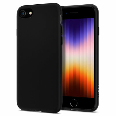 Spigen Liquid Crystal iPhone SE 2022 / 2020 / 8 hoesje Zwart