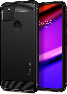 Spigen Rugged Armor Pixel 4A 5G hoesje Zwart