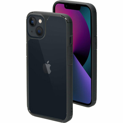 Mobiparts Rugged Clear iPhone 13 hoesje Zwart