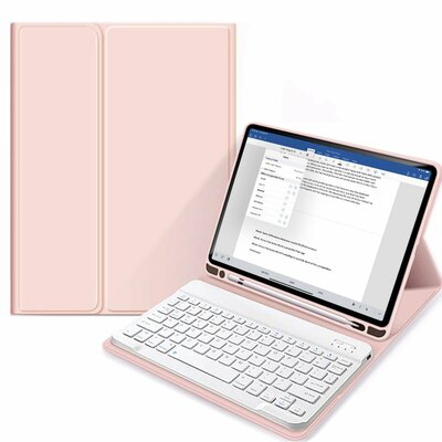 Tech Protection KeyBoard iPad Air 11 / 10,9 inch toetsenbordhoesje Roze