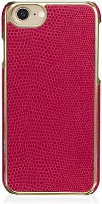 Pipetto Leather Snap iPhone 7 hoesje Cerise Lizard