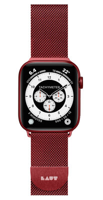 LAUT Steel Loop Apple Watch 41 / 40 / 38 mm bandje Rood